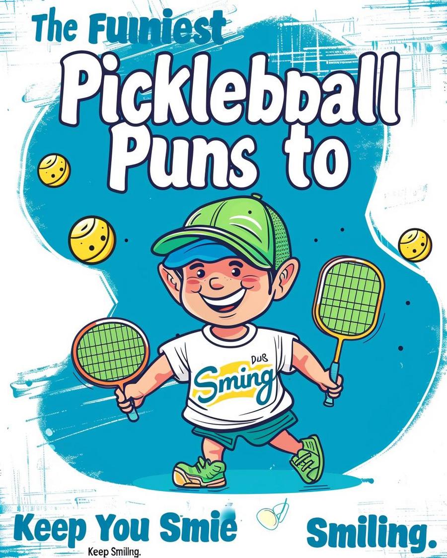Two players laughing during a pickleball game, enjoying pickleball puns on the court.