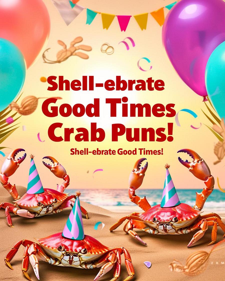 Crab puns illustration in "Cracking Open the Humor: Why Crab Puns?" article.