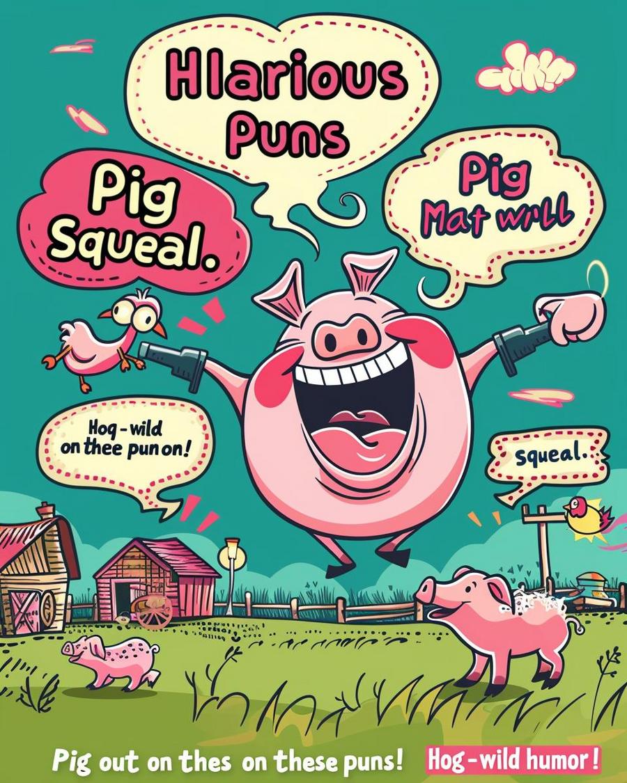 Essential ingredients displayed for crafting perfect pig puns with humor and creativity.