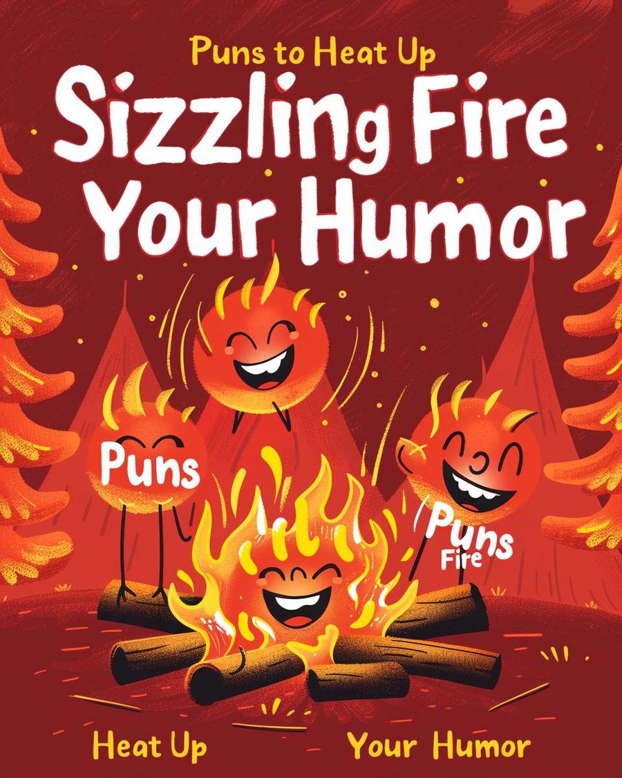 Exploring the Heat: Collection of diverse and amusing fire puns on display.