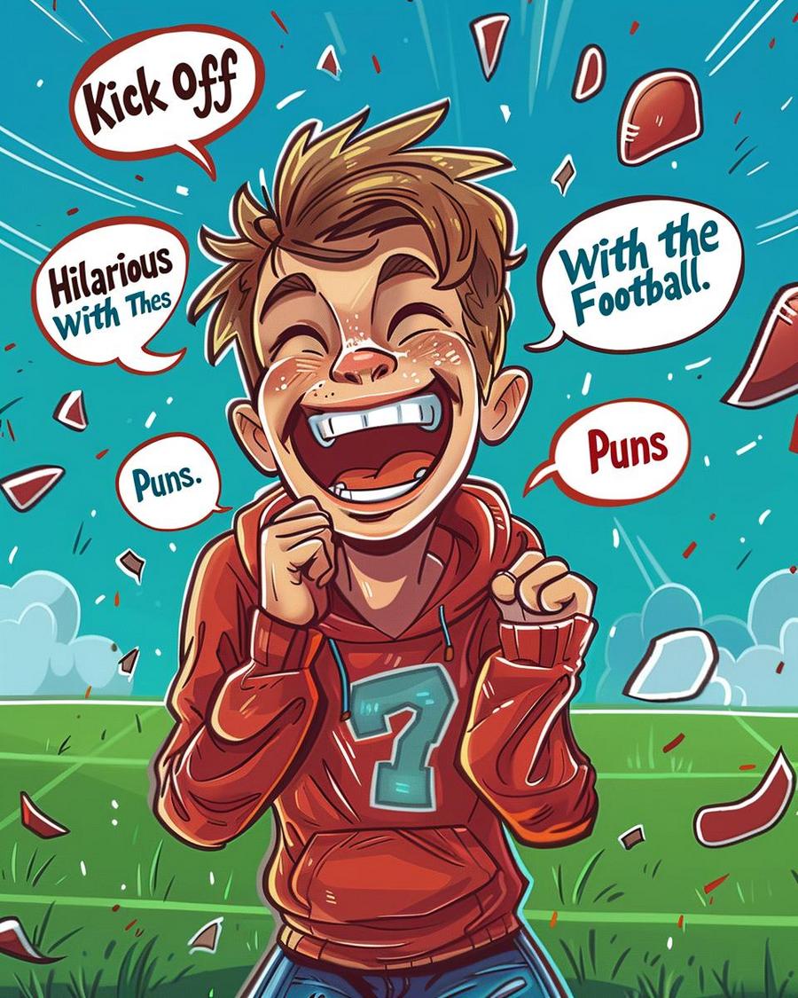 Illustration of a football game start, showcasing the basics of football puns on field.