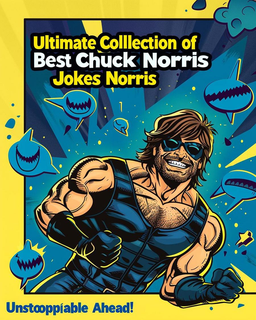 Chuck Norris performing a powerful kick, among the best Chuck Norris jokes illustrated.