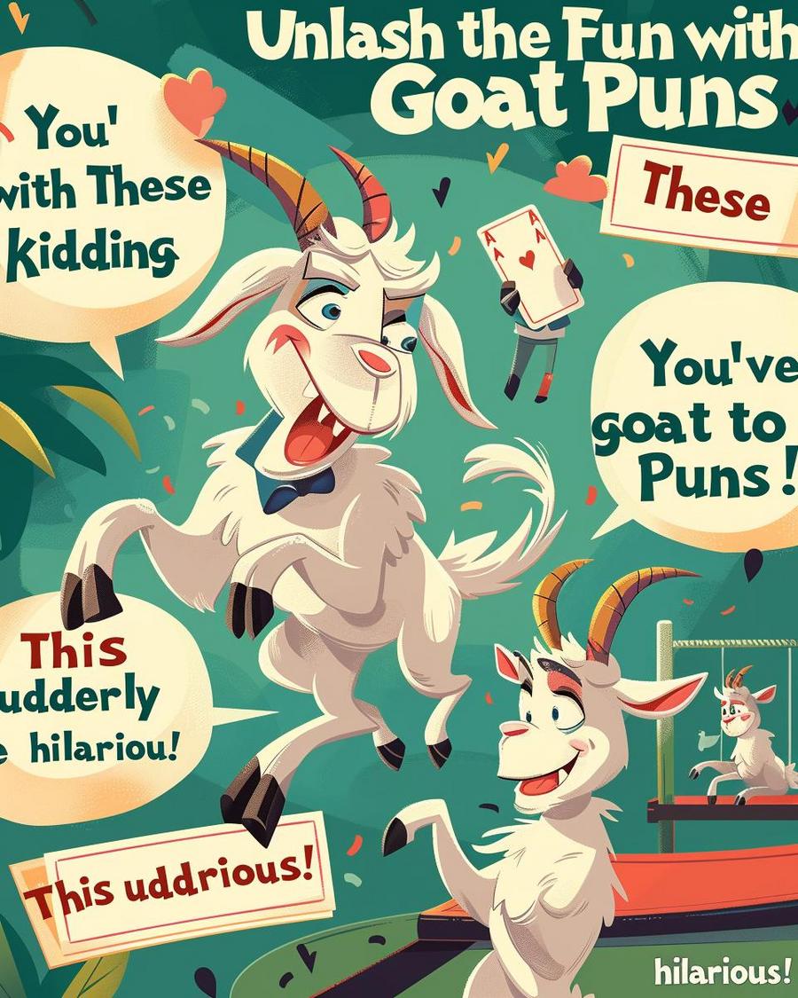 Illustration highlighting why goats are perfect subjects for hilarious goat puns.