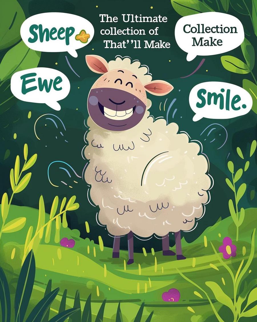 Image of a book explaining why woolly sheep puns humorously captivate audiences.