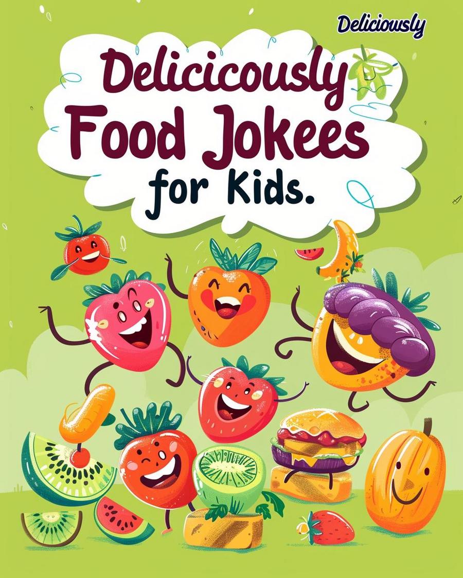 Kid laughing at a banana with a face; food jokes for kids.