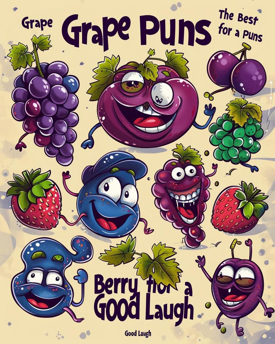 "Wine and dine with grape puns to elevate your spirits and laughter."