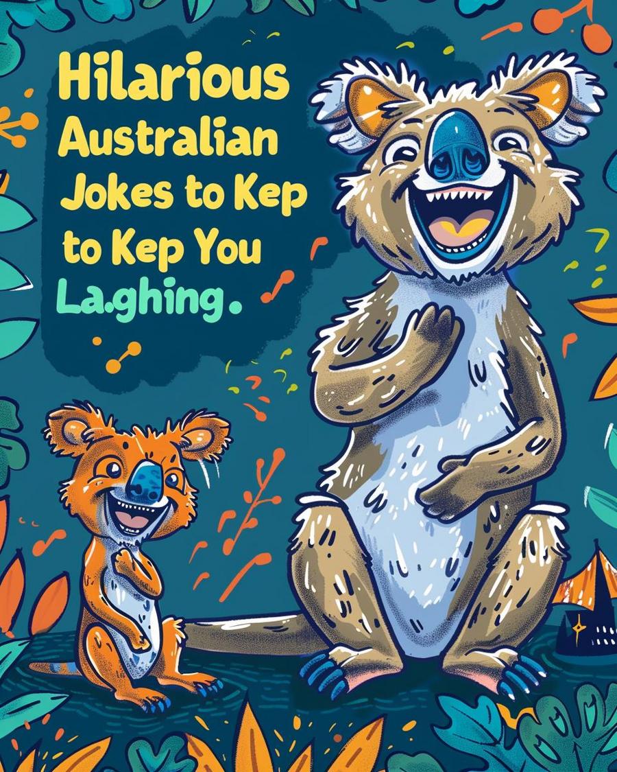 Australian jokes: Humorous wildlife antics in nature, featuring Australia’s unique animals.
