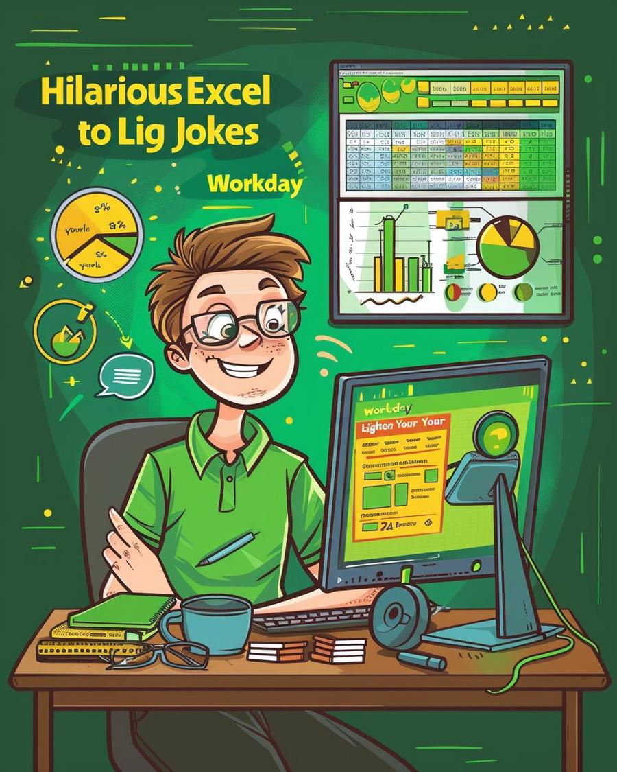 "Excel jokes: humorous take on spreadsheet cells with a funny cartoon illustration"