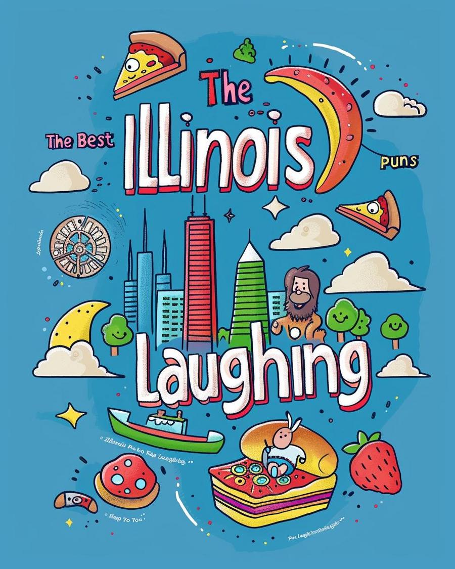 "Funny Chicago sign with wordplay about Windy City, perfect example of puns Illinois style"