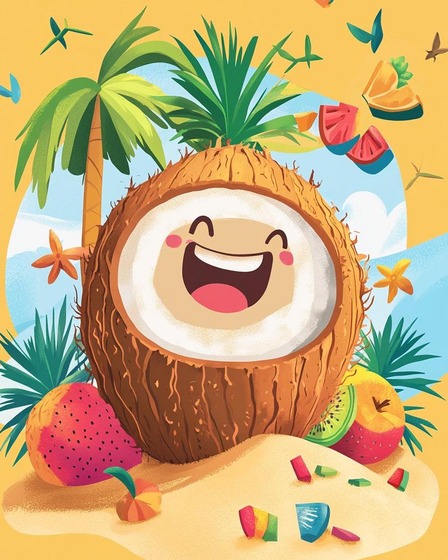 Coconut shell games: Unique hide and seek with a twist, featuring coconut puns.