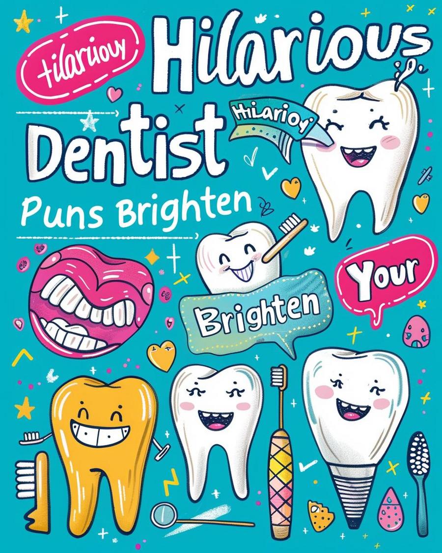 Dentist puns: Tooth-tal entertainment with dental jargon for a humor-filled dentist visit.