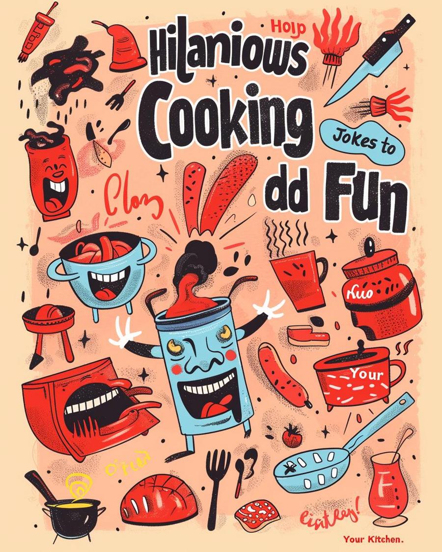 A chef's funny mishap in the kitchen: cooking jokes and hilarious cooking disasters.