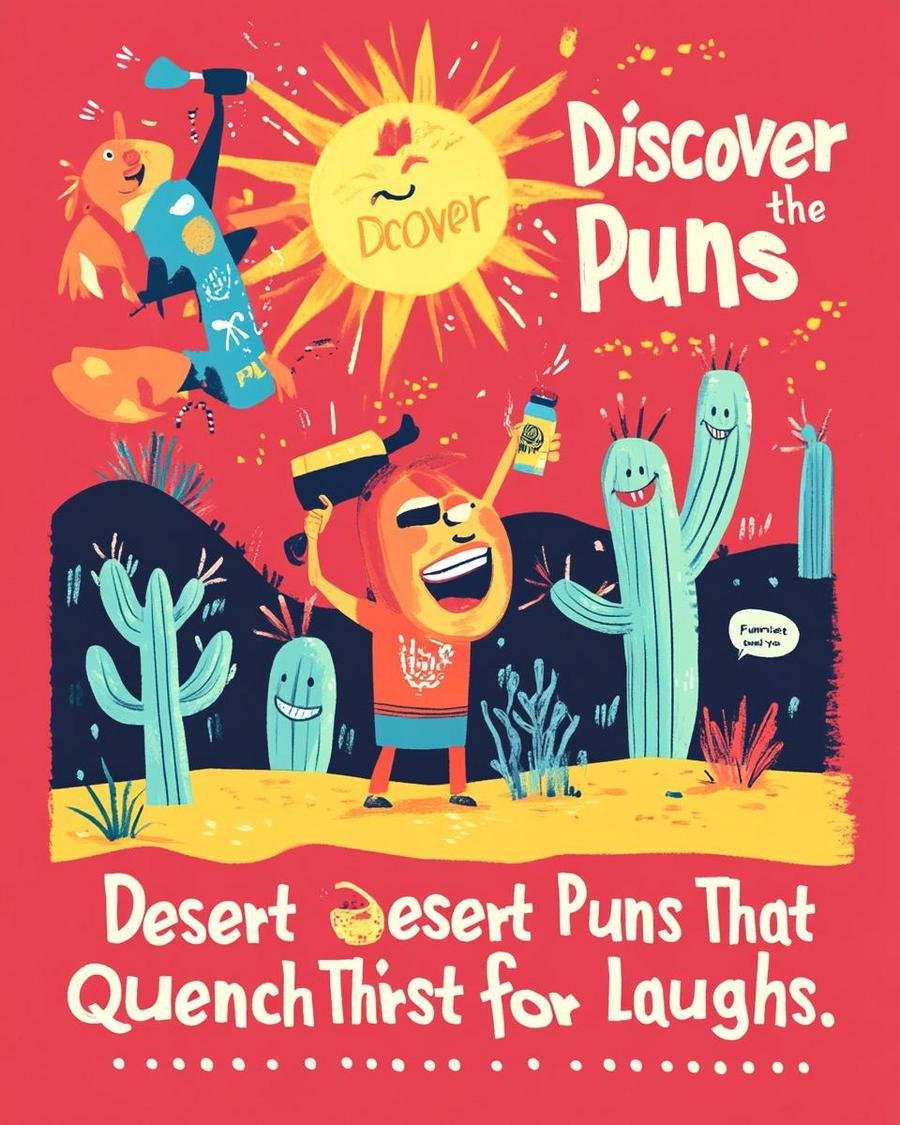 Desert landmarks with funny signs: explore iconic spots filled with clever desert puns.