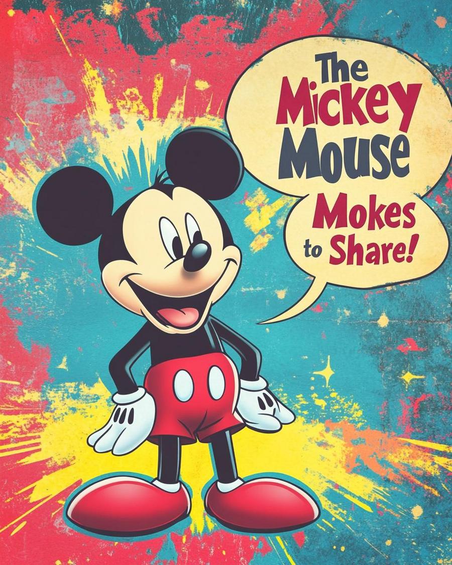 Mickey Mouse jokes featured in Mickey's Adventures: A Journey of Laughter cartoon.